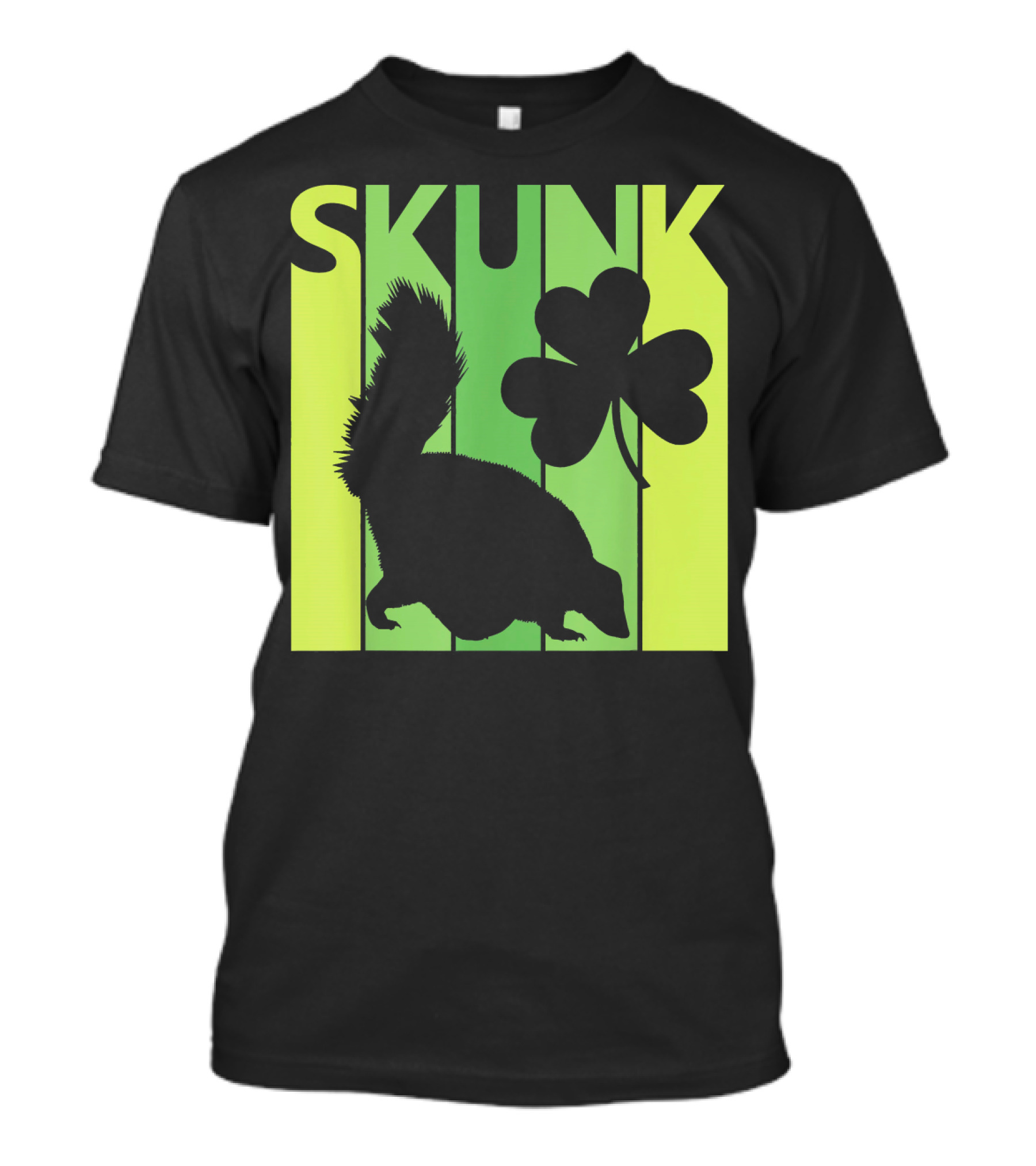 Lucky Skunk St Patricks Day Shamrock T-Shirt