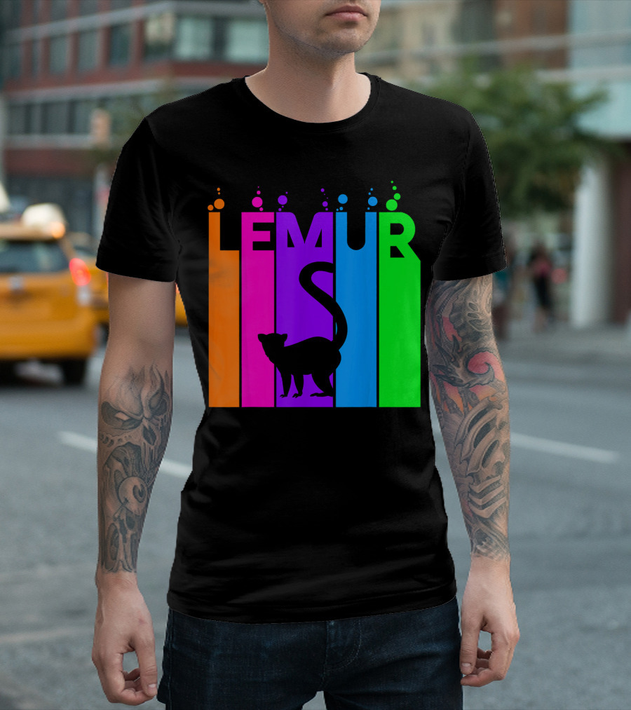 Lemur Bubble Rainbow Animal Lover T-Shirt