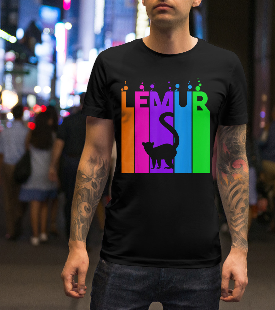 Lemur Bubble Rainbow Animal Lover T-Shirt
