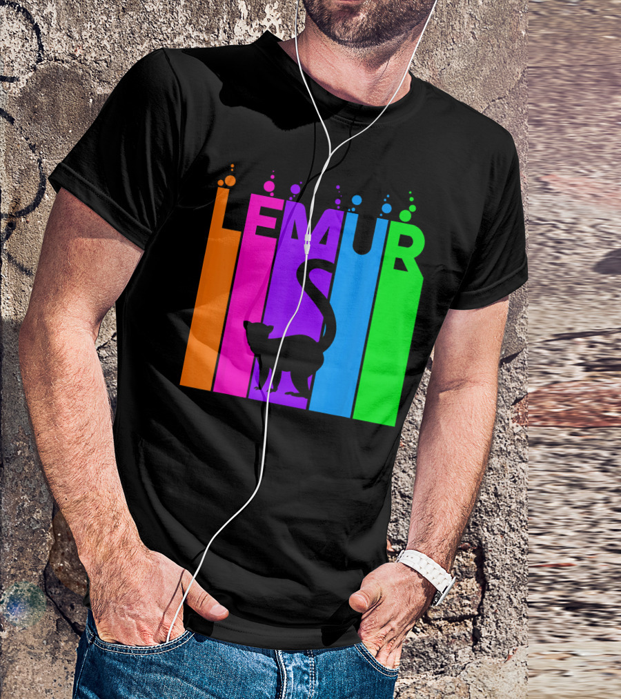 Lemur Bubble Rainbow Animal Lover T-Shirt