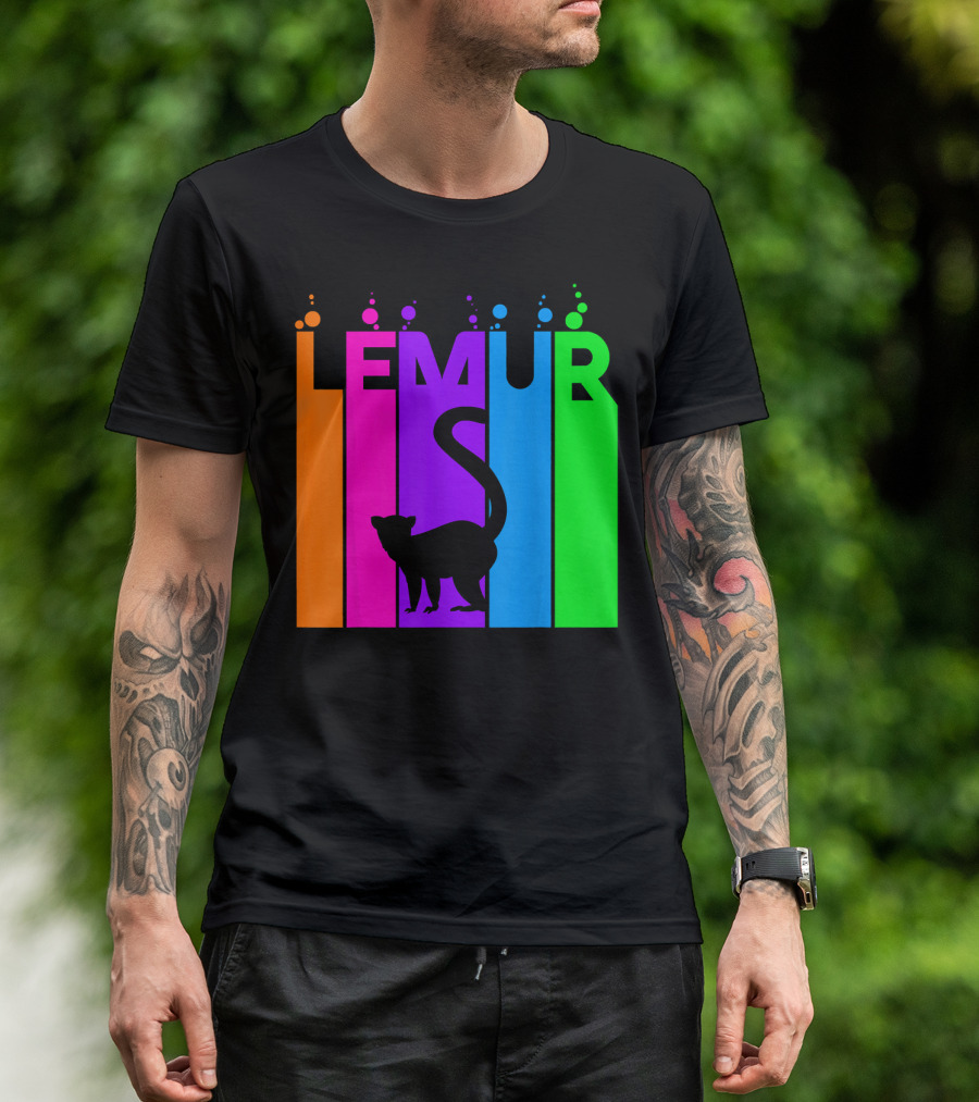 Lemur Bubble Rainbow Animal Lover T-Shirt