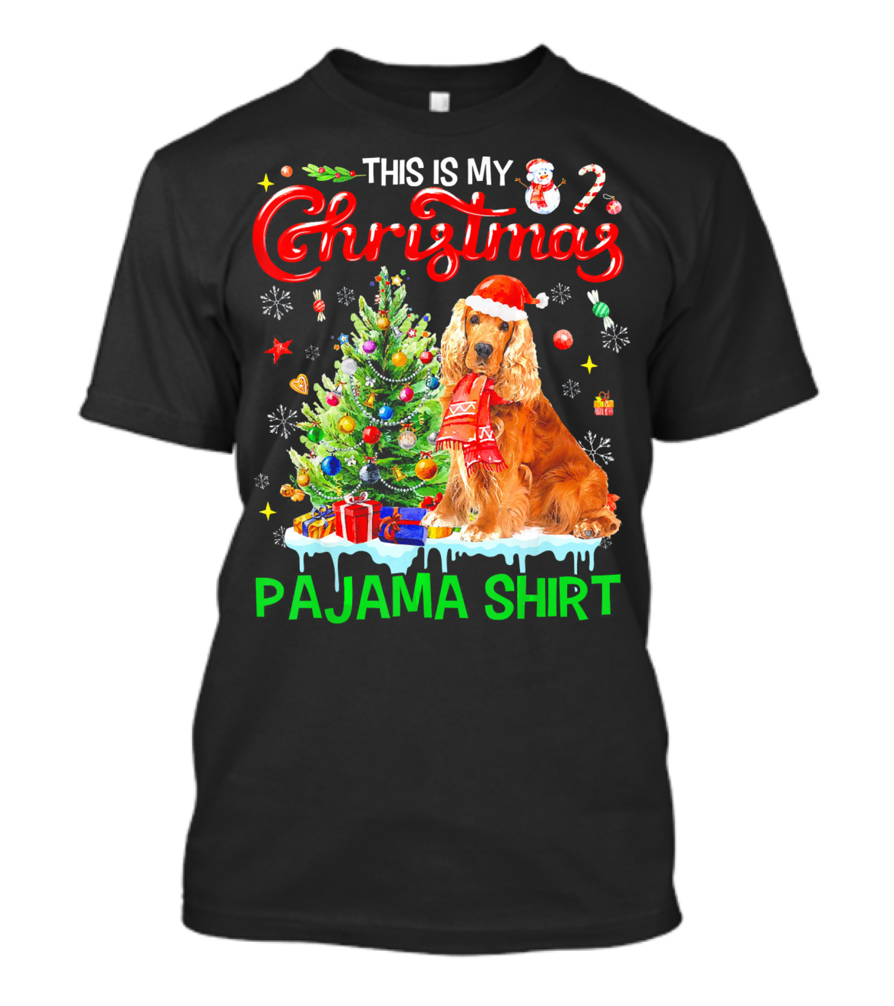 This Is My Christmas Cocker Spaniel Pajama T-Shirt