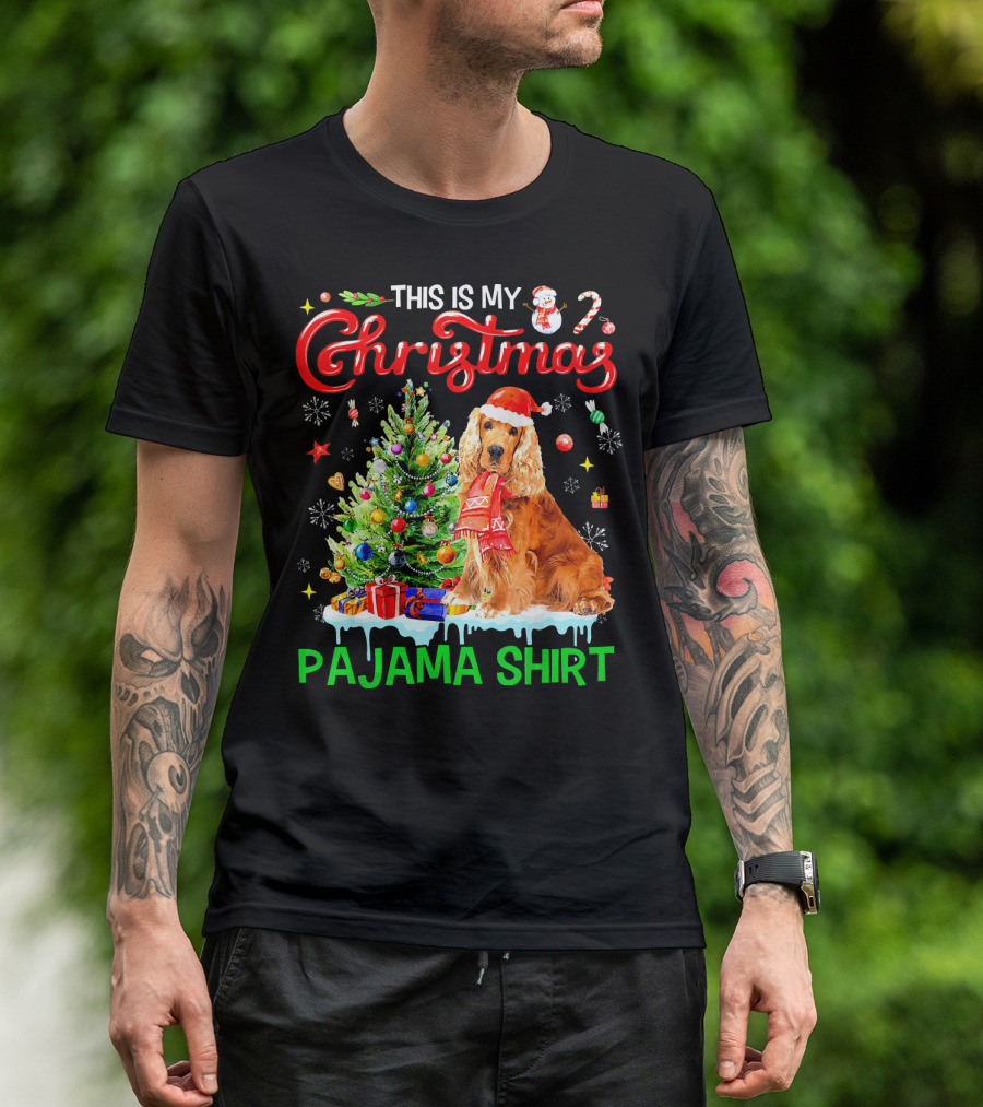 This Is My Christmas Cocker Spaniel Pajama T-Shirt