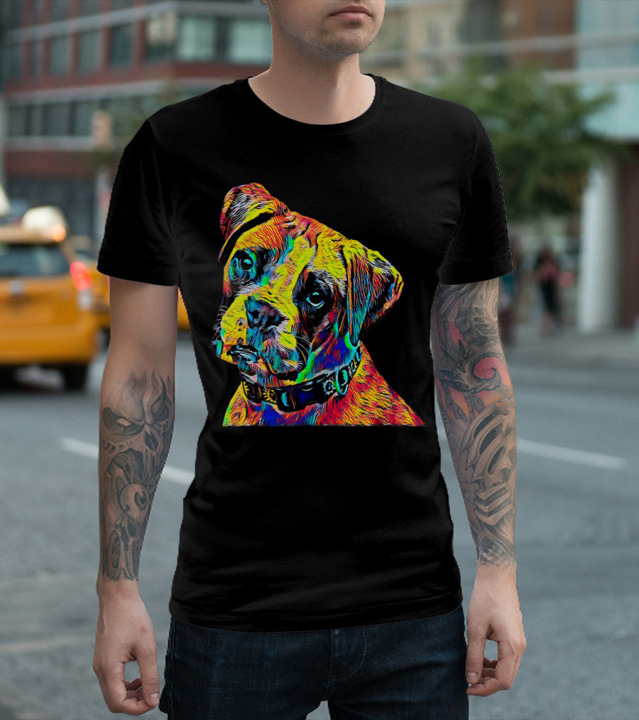 Baby Dog Boxer Breed Colorful T-Shirt