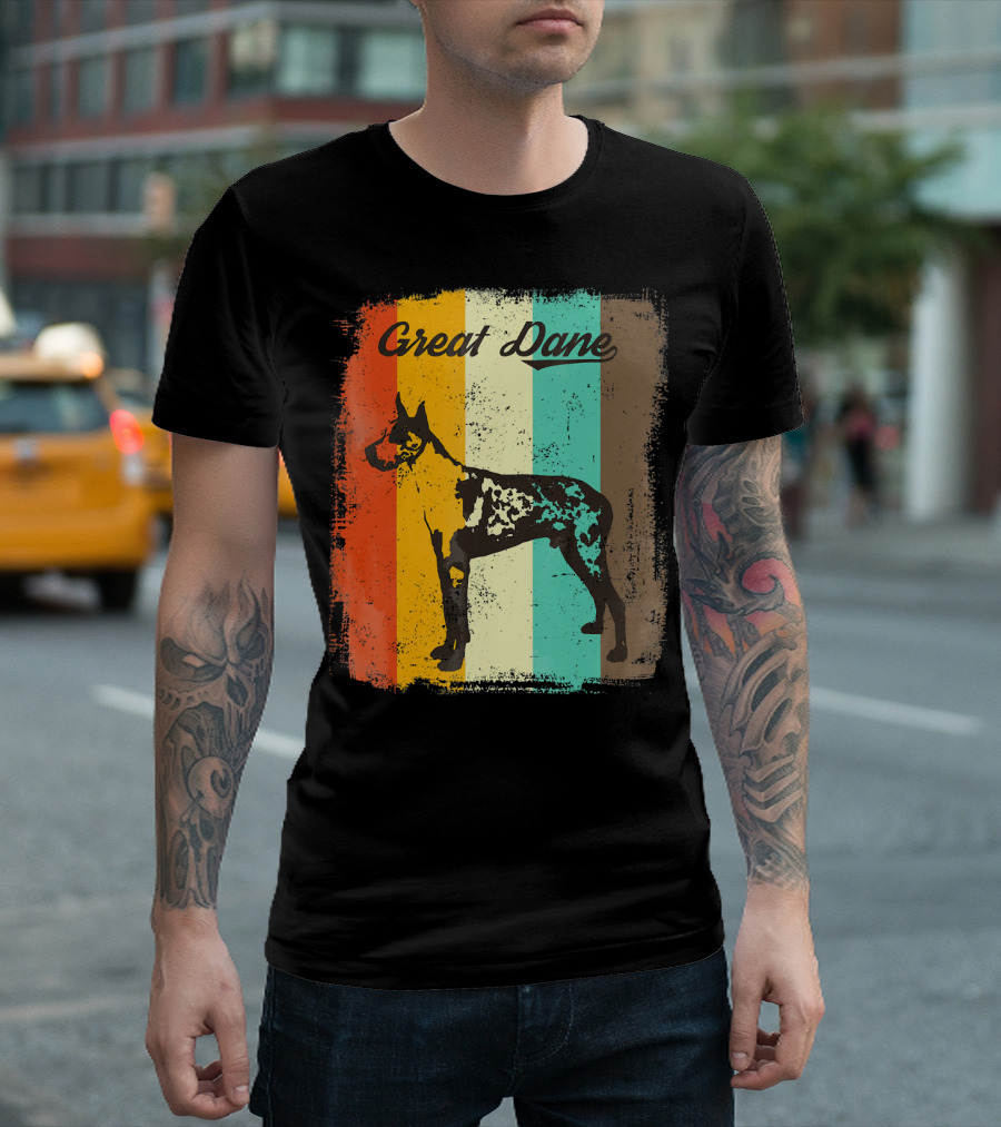 Great Dane Dog Retro T-Shirt