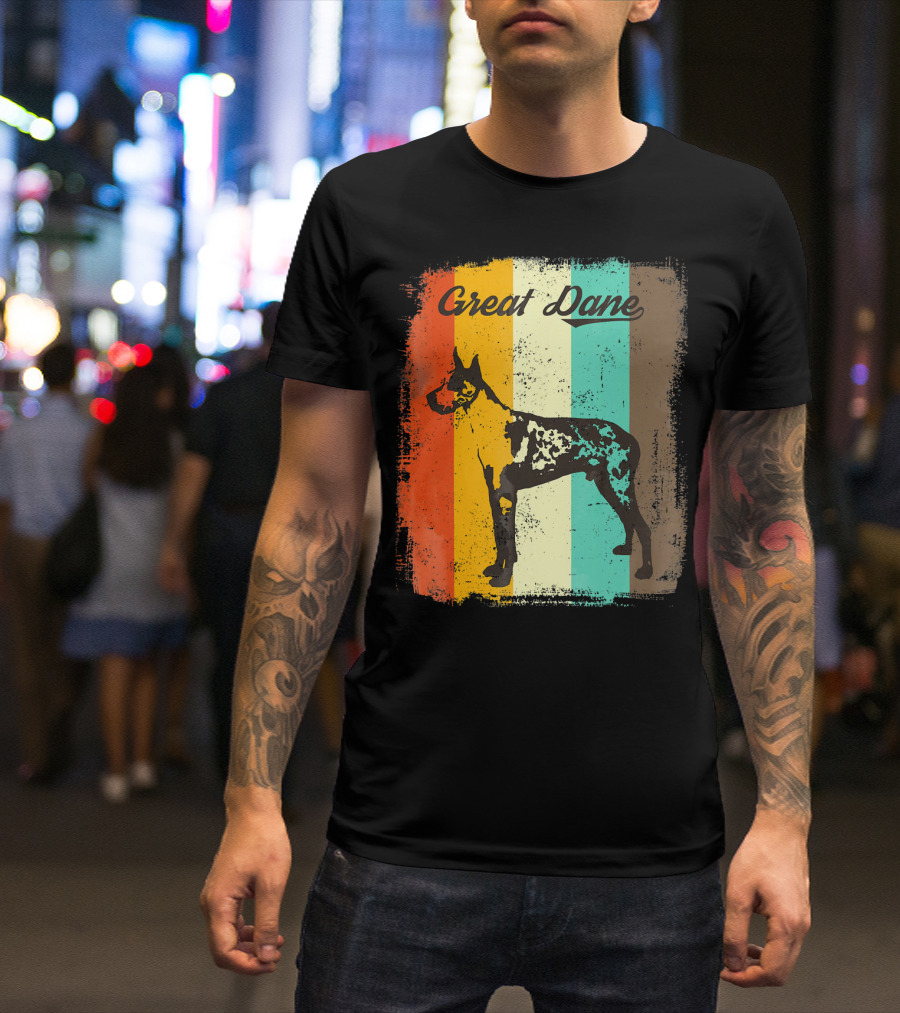Great Dane Dog Retro T-Shirt