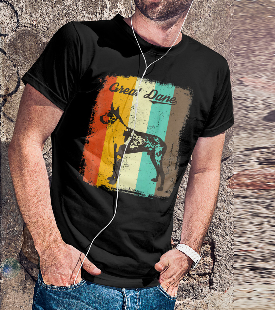 Great Dane Dog Retro T-Shirt