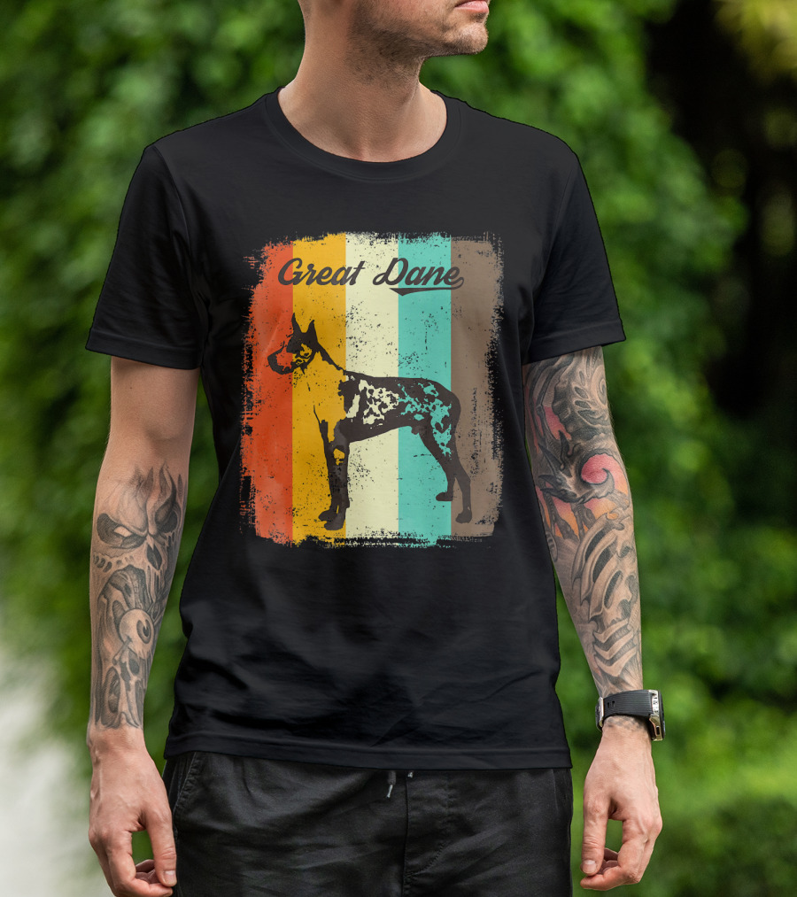 Great Dane Dog Retro T-Shirt