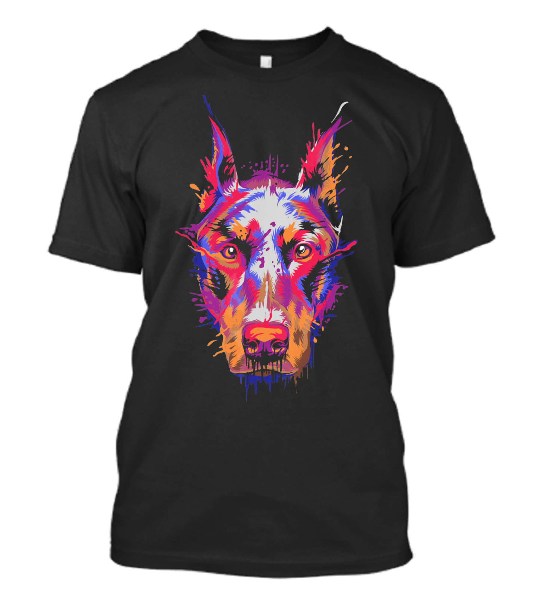 Doberman Pinscher Vibrant Splash T-Shirt