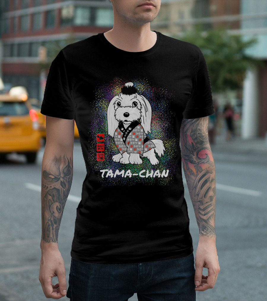 Tama-Chan Mau Mon Mascot Maltese Dog Topkno T-Shirt