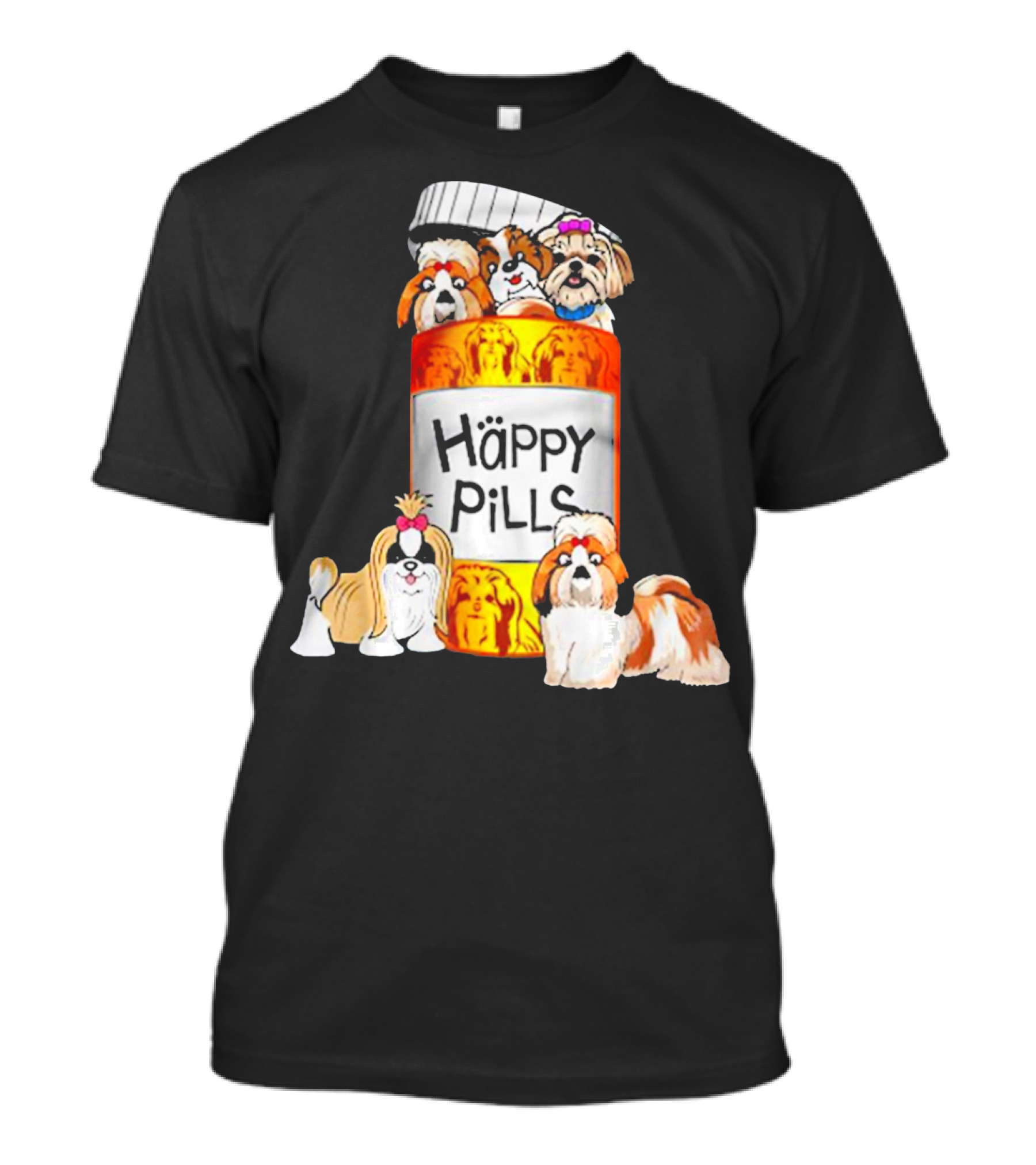 HAPPY PILLS SHIH TZU DOG BOTTLE CANINE COMFORT T-Shirt