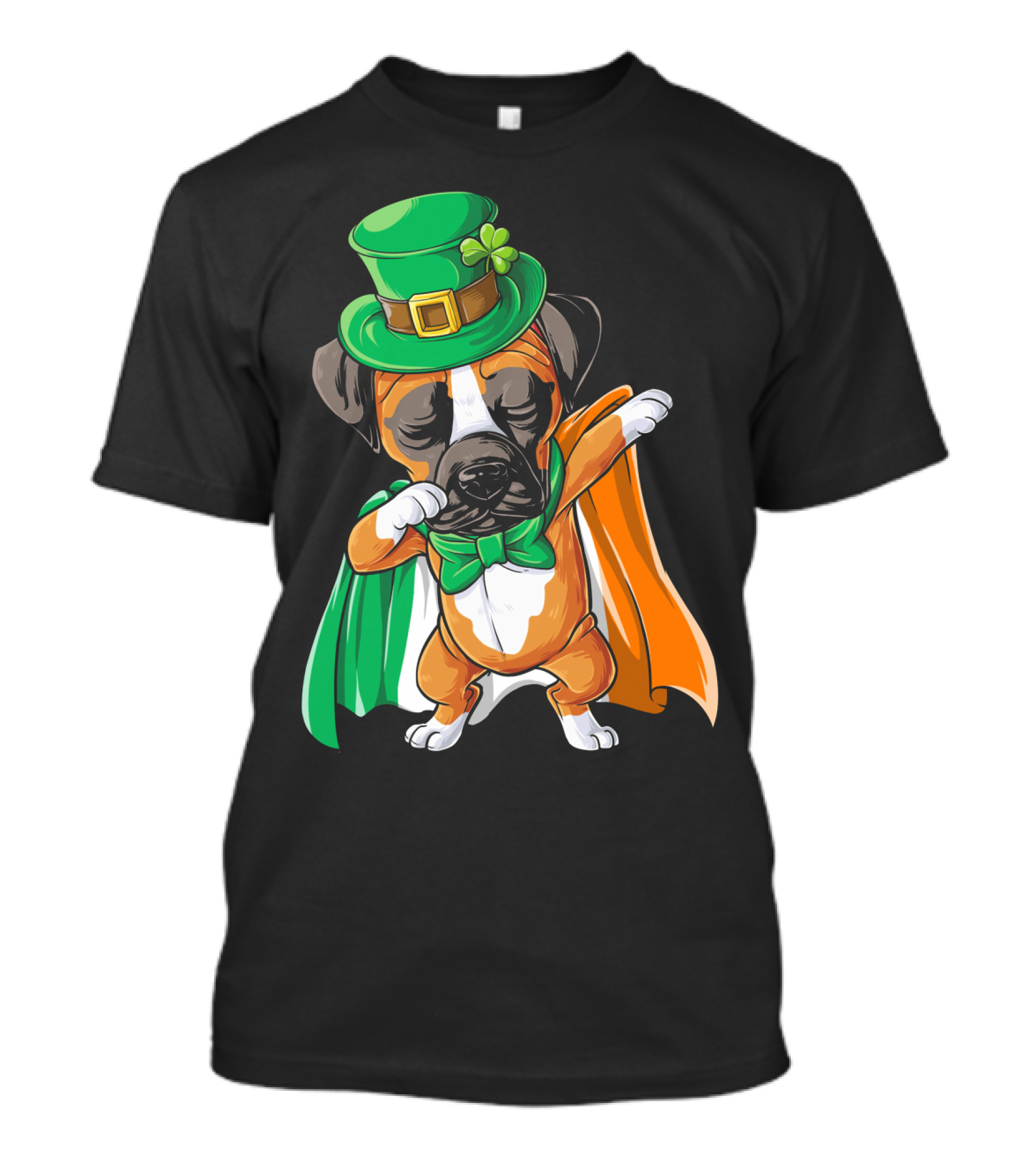 Dabbing Boxer Dog St Patricks Day Irish Flag Hat T-Shirt