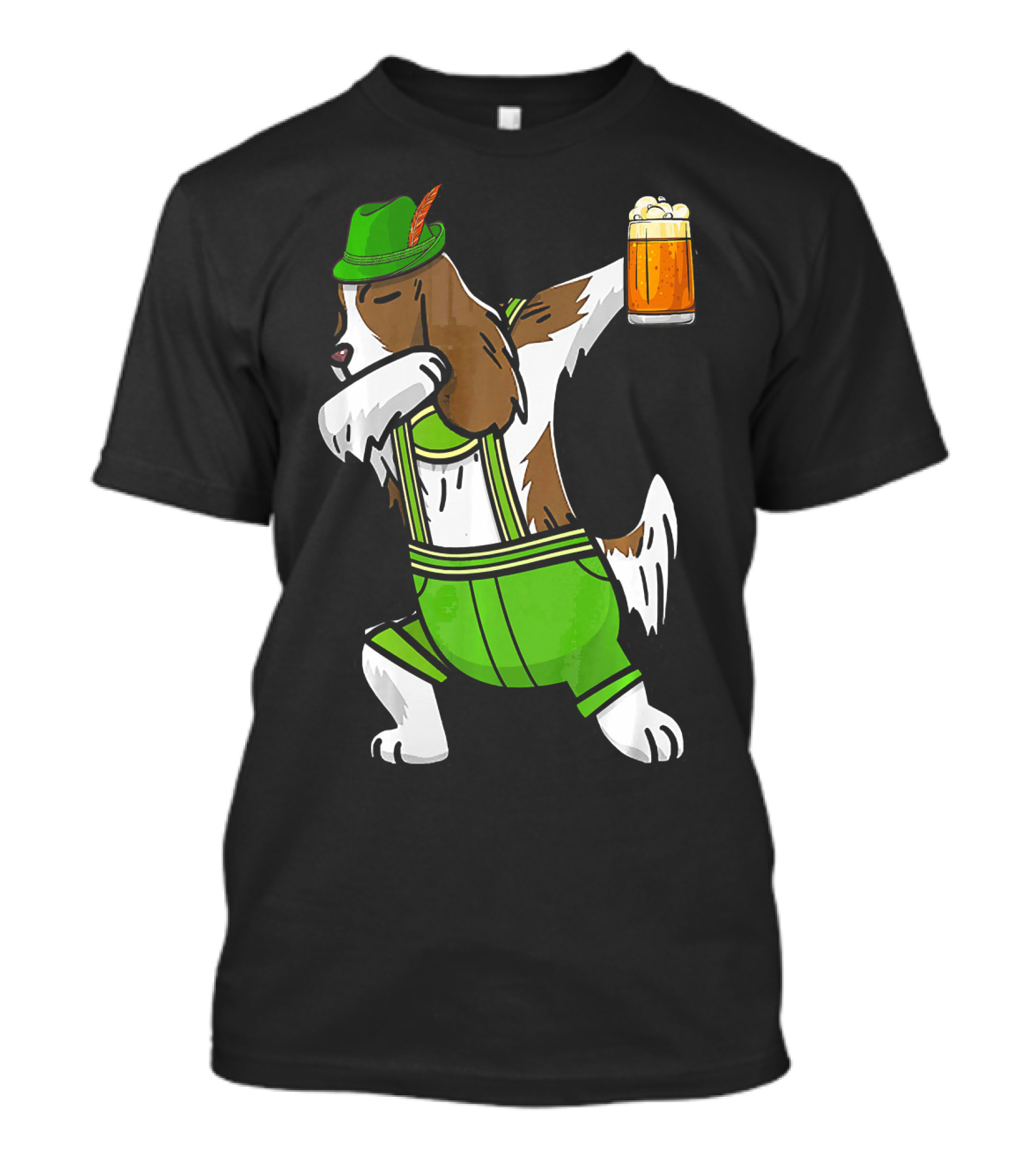 Dabbing Cocker Spaniel Beer Mug Oktoberfest Lederhosen T-Shirt