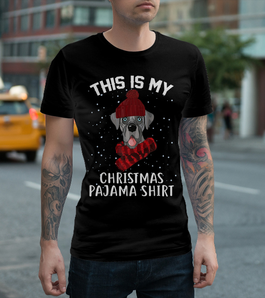 This Is My Great Dane Dog Lover Christmas Pajama T-Shirt