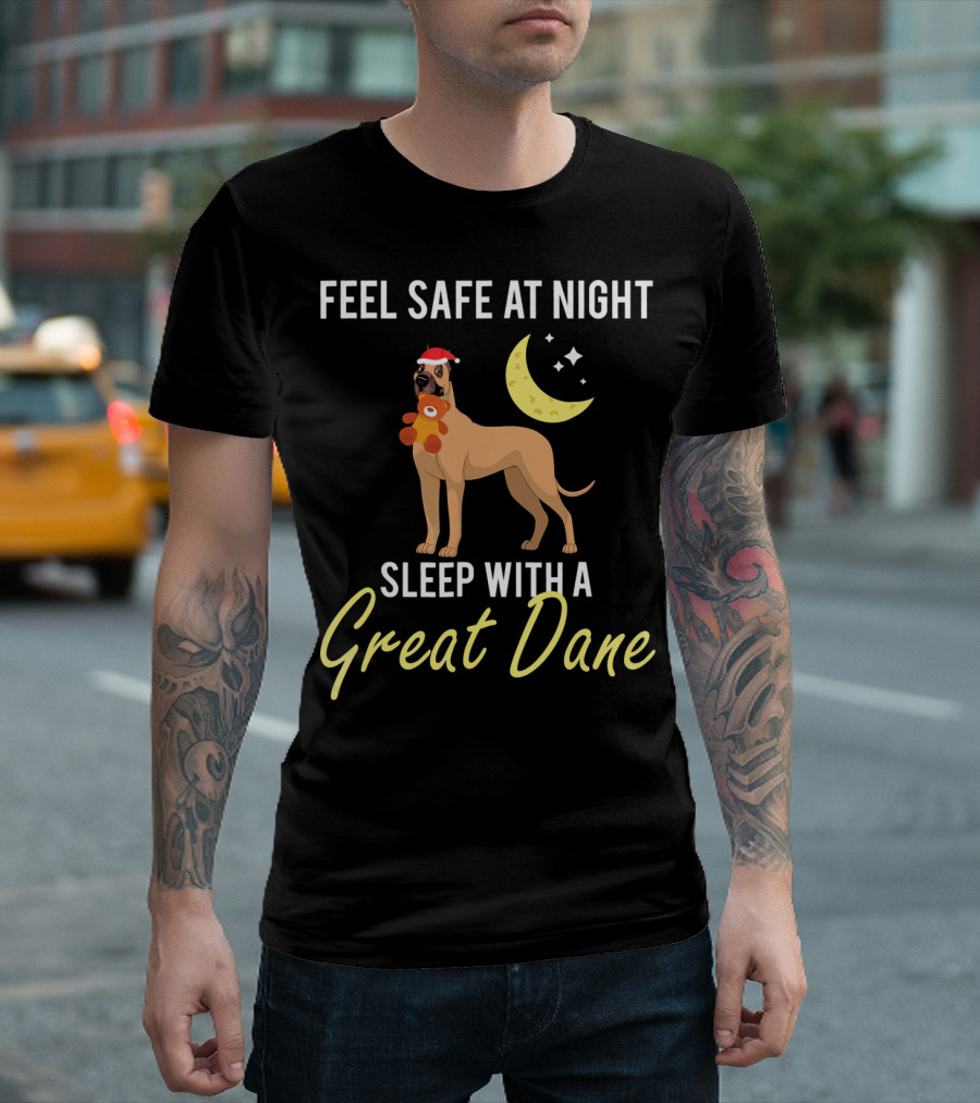FEEL SAFE AT NIGHT SLEEP WITH A GREAT DANE T-Shirt