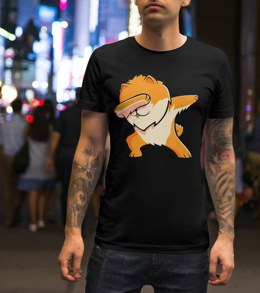 Funny Dabbing Pomeranian Dog Party Birth T-Shirt