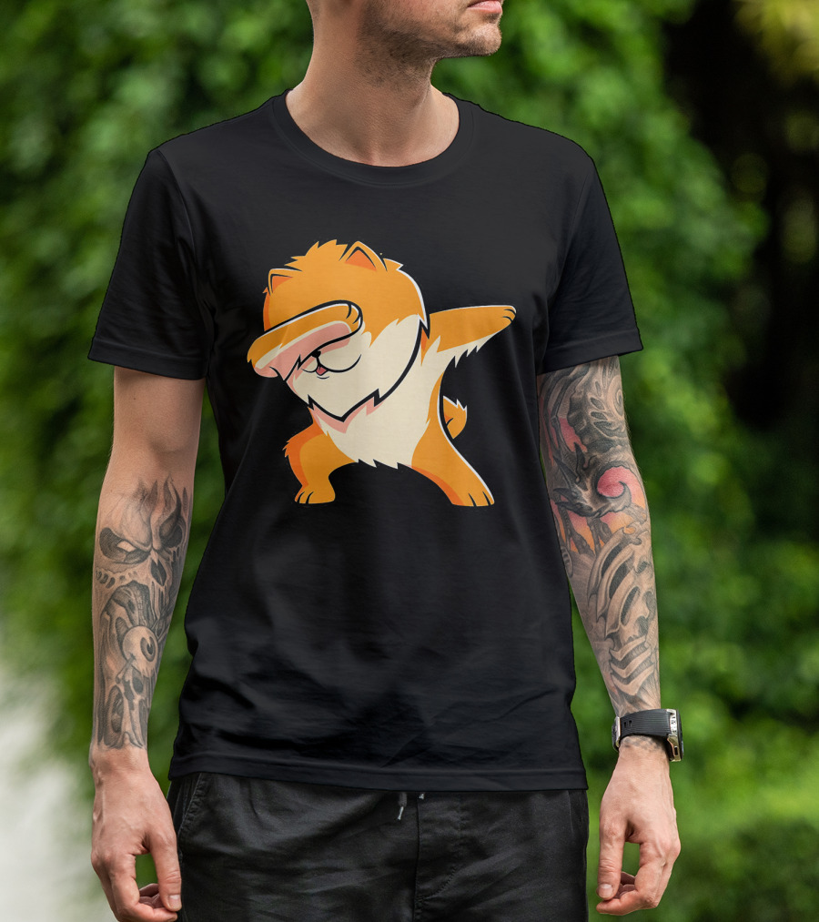 Funny Dabbing Pomeranian Dog Party Birth T-Shirt