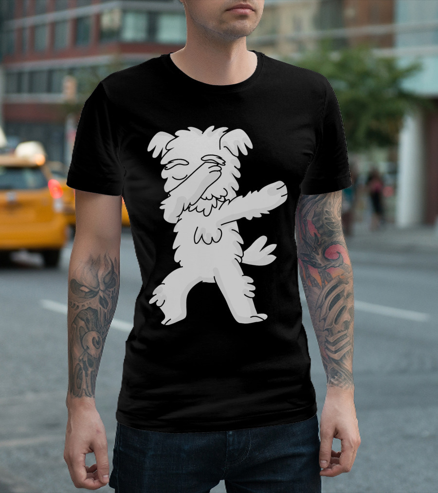 Dabbing Dog Maltese Funny Pose for Animal Lovers T-Shirt