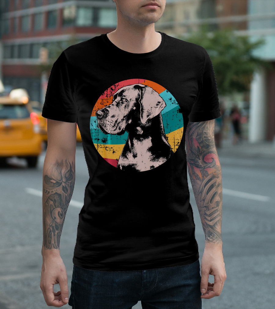 Great Dane Retro Vintage Circle T-Shirt