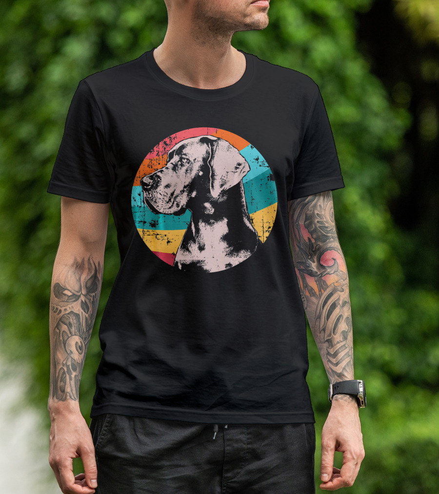 Great Dane Retro Vintage Circle T-Shirt