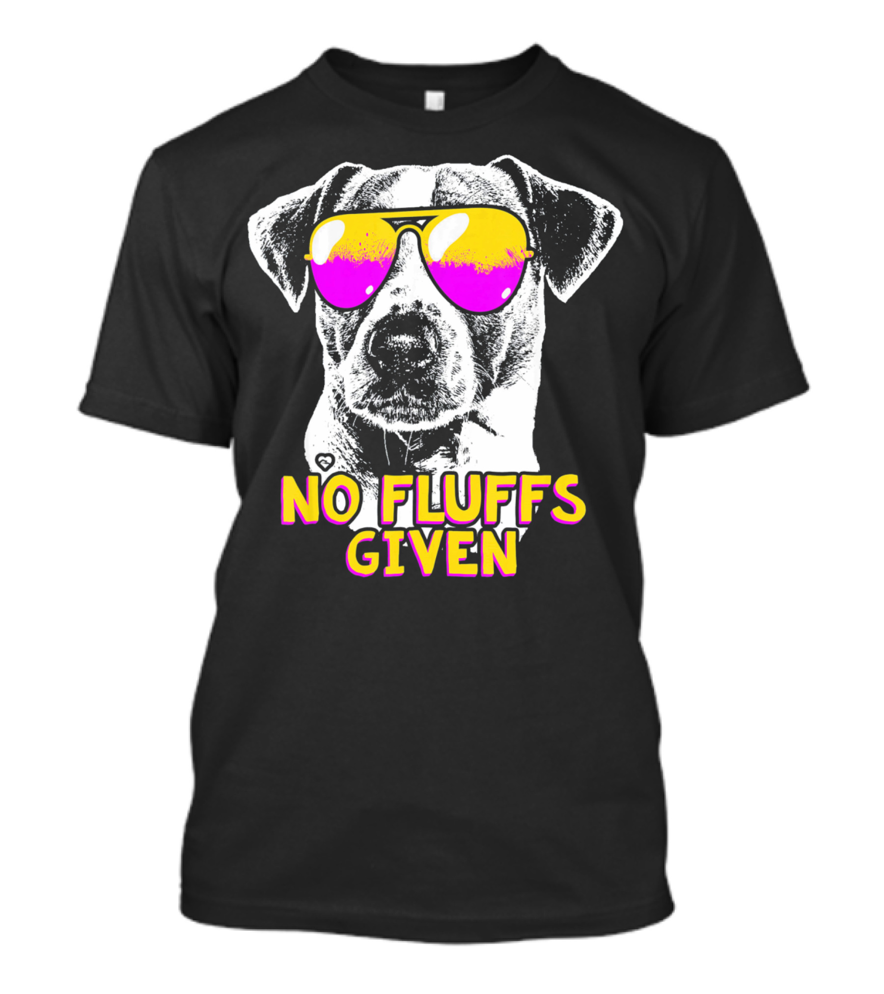 No Fluffs Given Jack Russell Terrier Sunglasses Retro T-Shirt