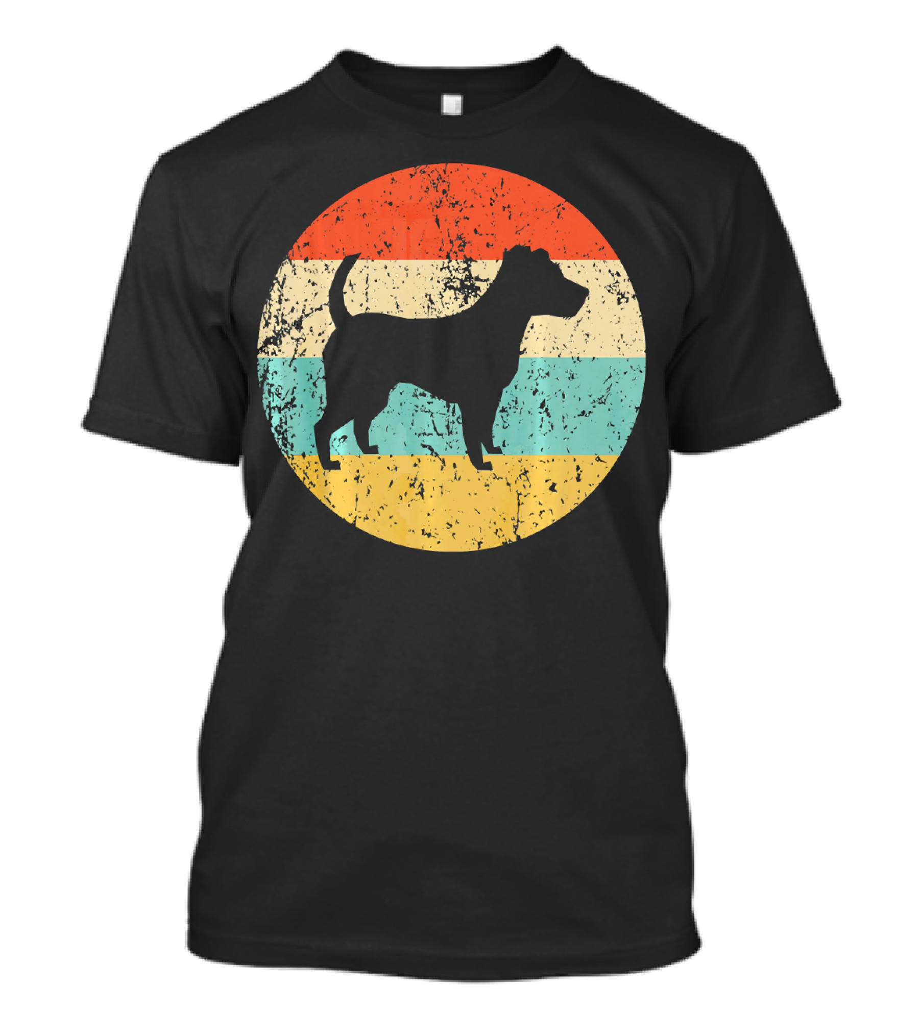 Jack Russell Terrier Vintage Retro Stripes T-Shirt