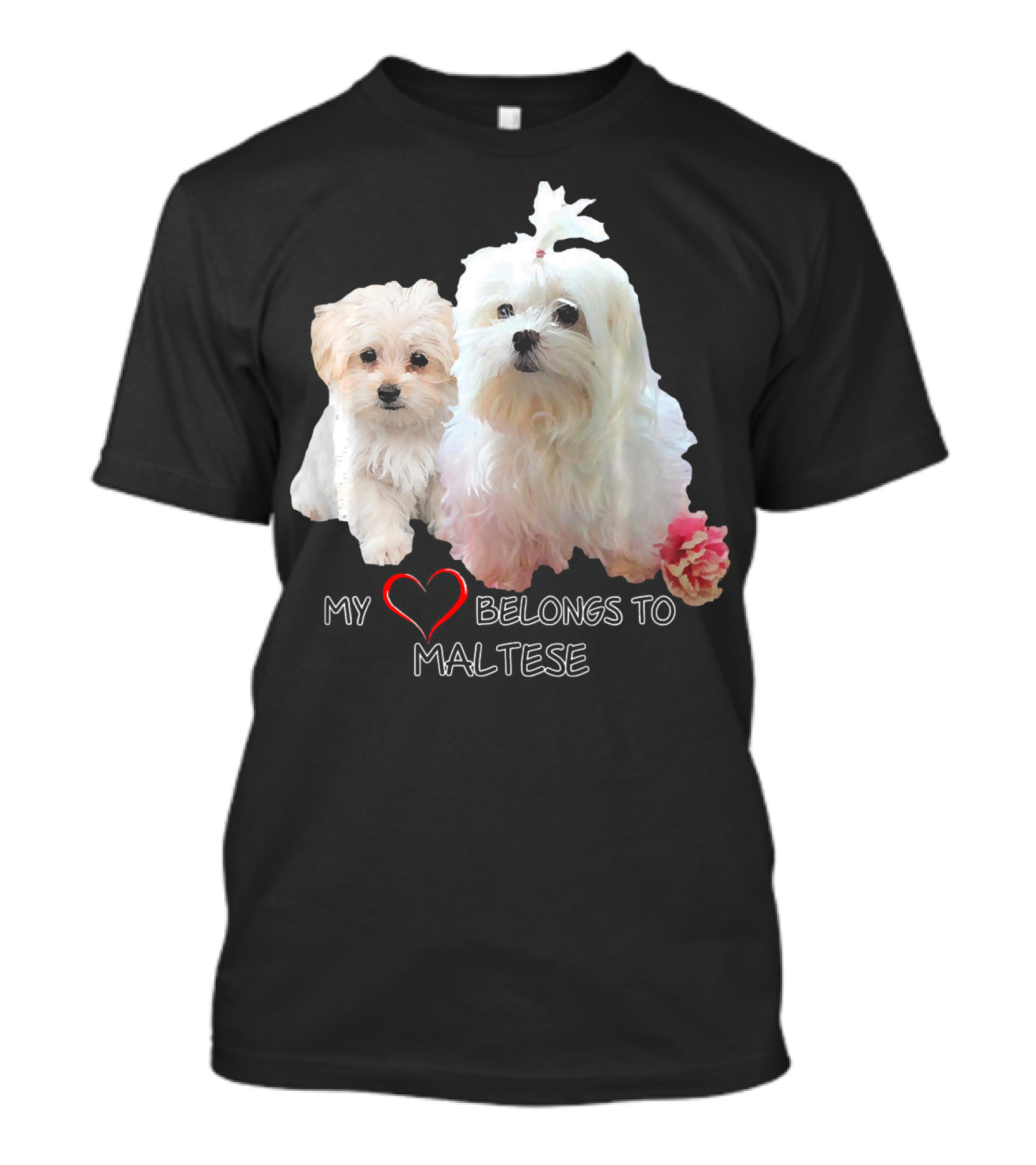 My Heart Belongs To Maltese Dog Lovers Fan Love T-Shirt