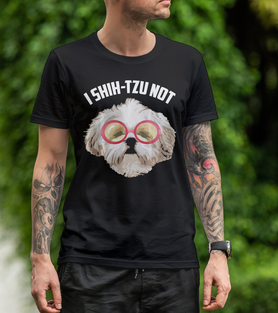 I Shih Tzu Not Cool Adorable Dog With Stylish Glasses T-Shirt