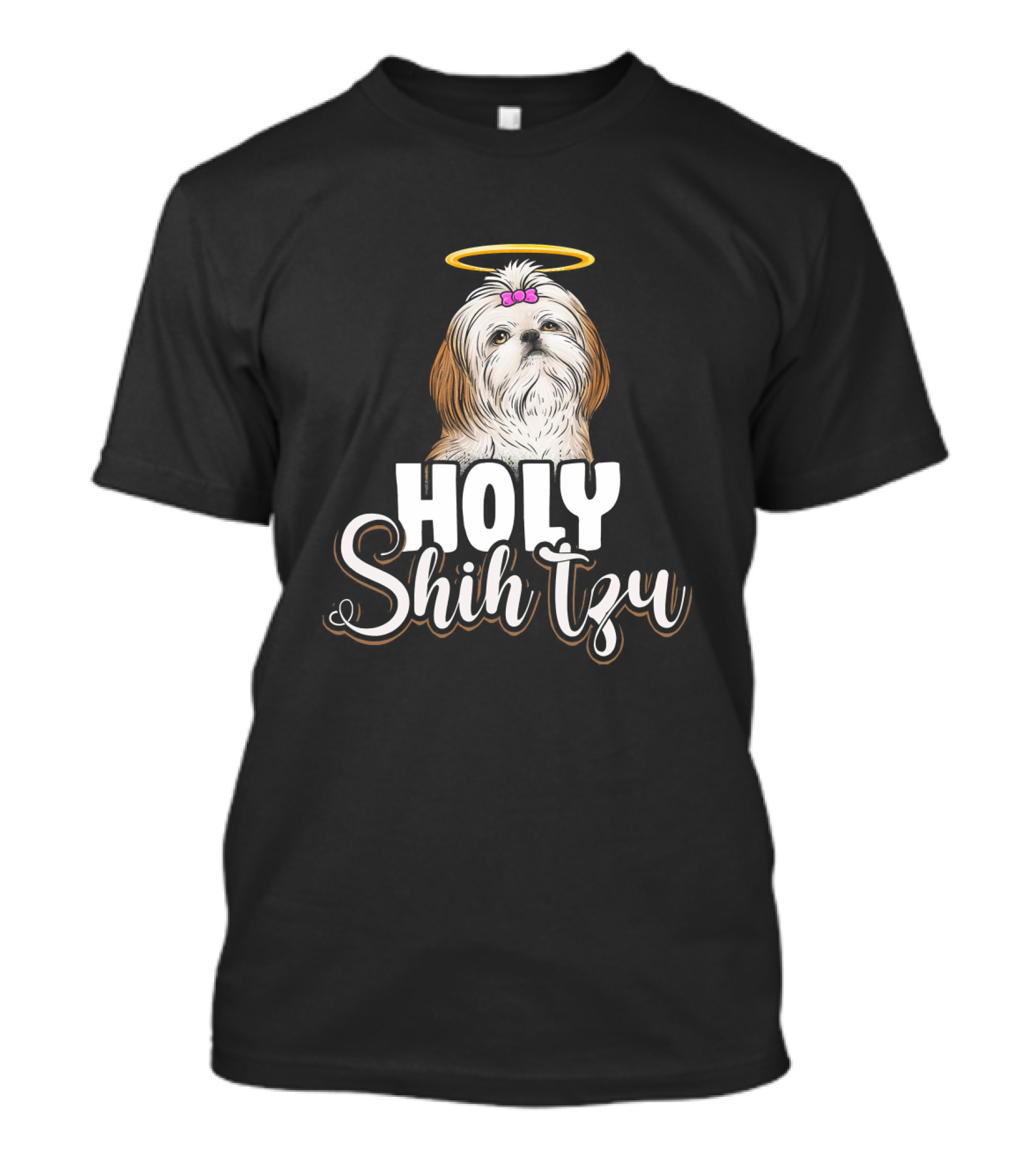 Holy Shih Tzu Funny Dog Jokes Halo T-Shirt