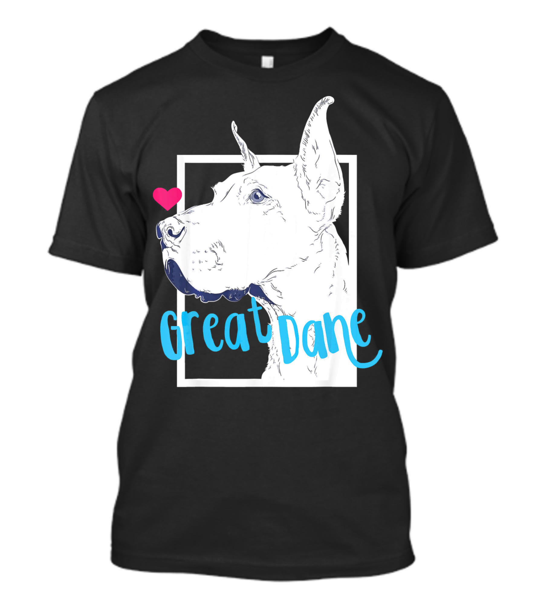 I Love Great Danes With Heart And Great Dane T-Shirt