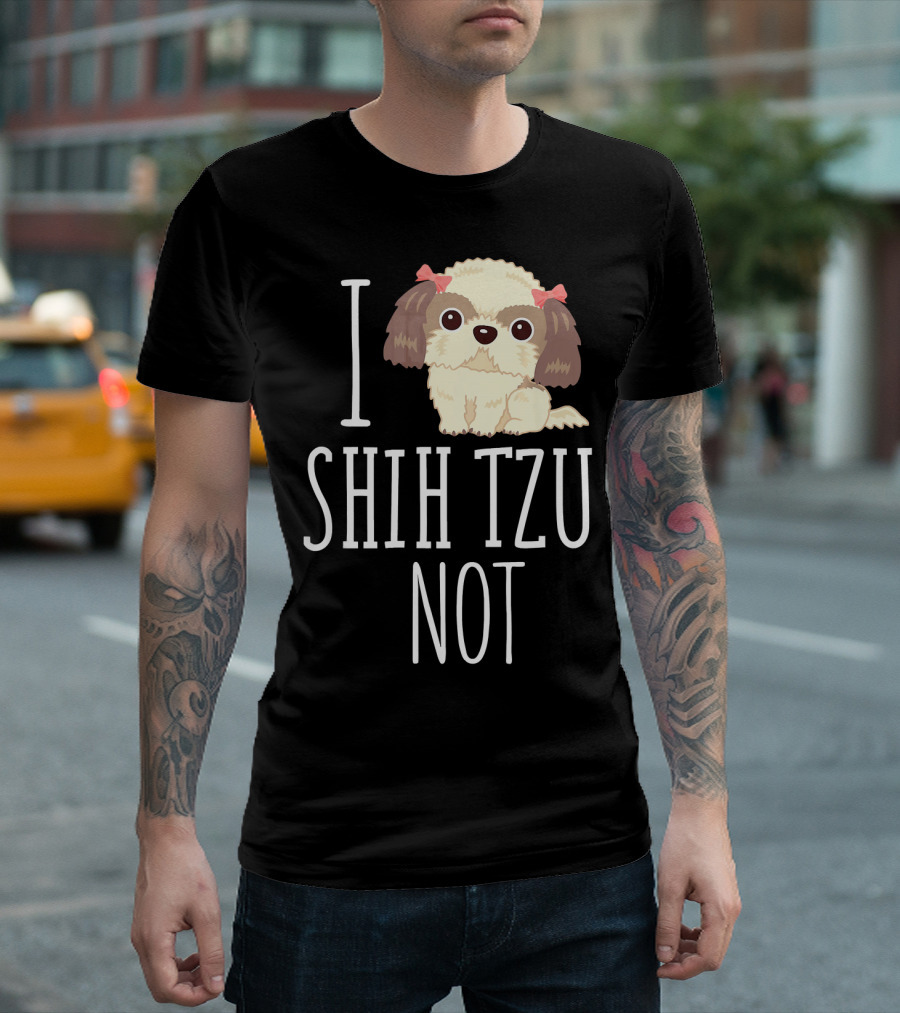 I Shih Tzu Not Cute Shih Tzu with Bows T-Shirt
