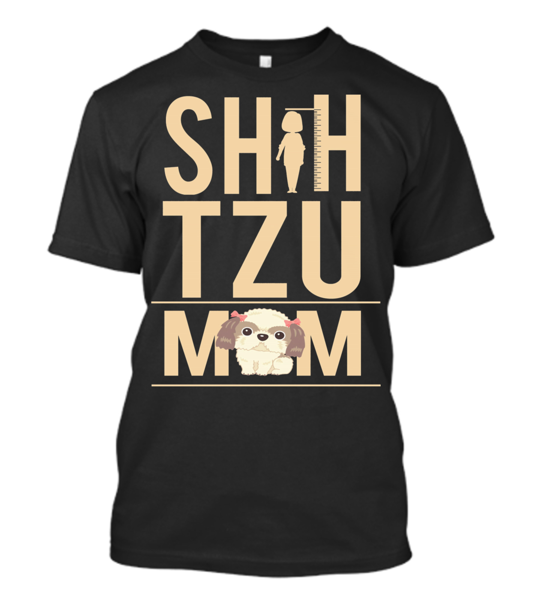 SHIH TZU MOM Hanging With Little Dog Paw Love T-Shirt