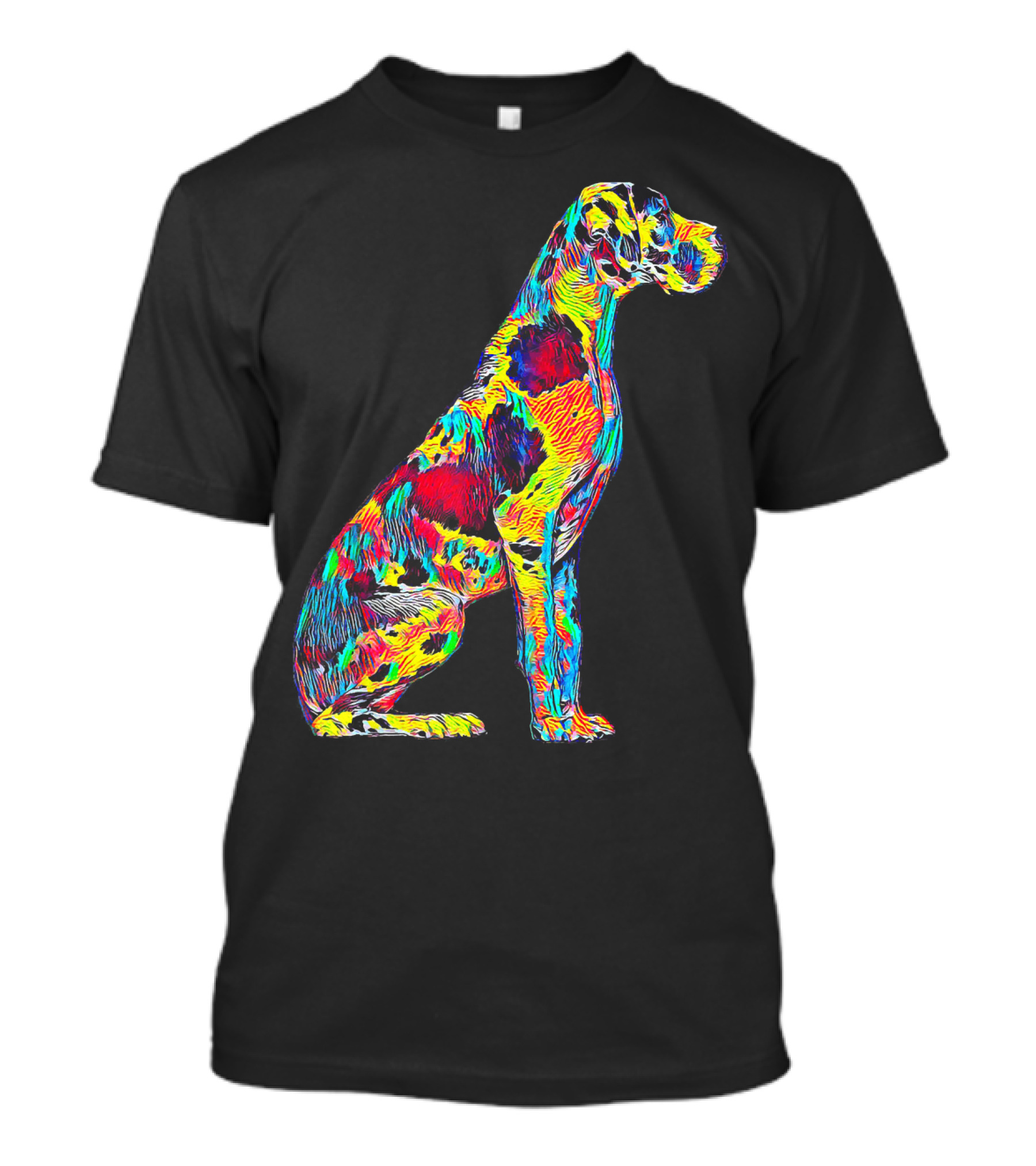 New Great Dane Big Dog Colorful Pop T-Shirt