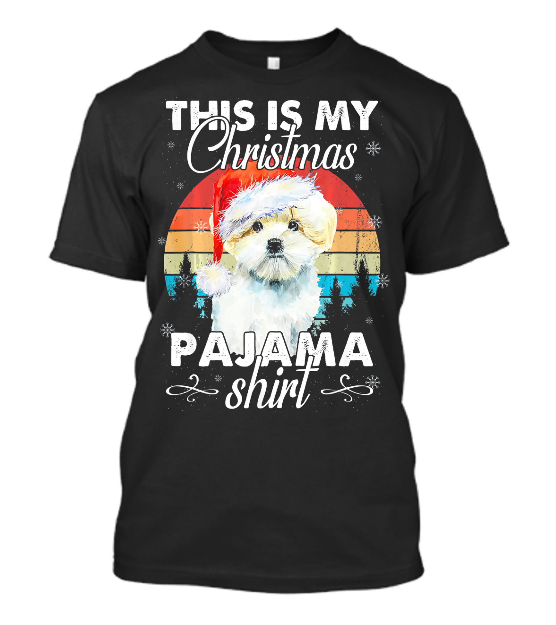 This Is My Christmas Pajama Maltese Dog T-Shirt