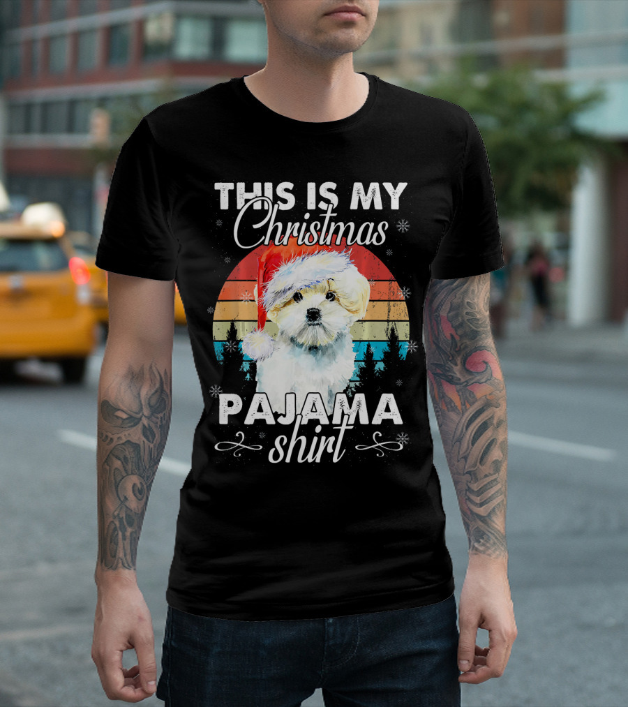 This Is My Christmas Pajama Maltese Dog T-Shirt