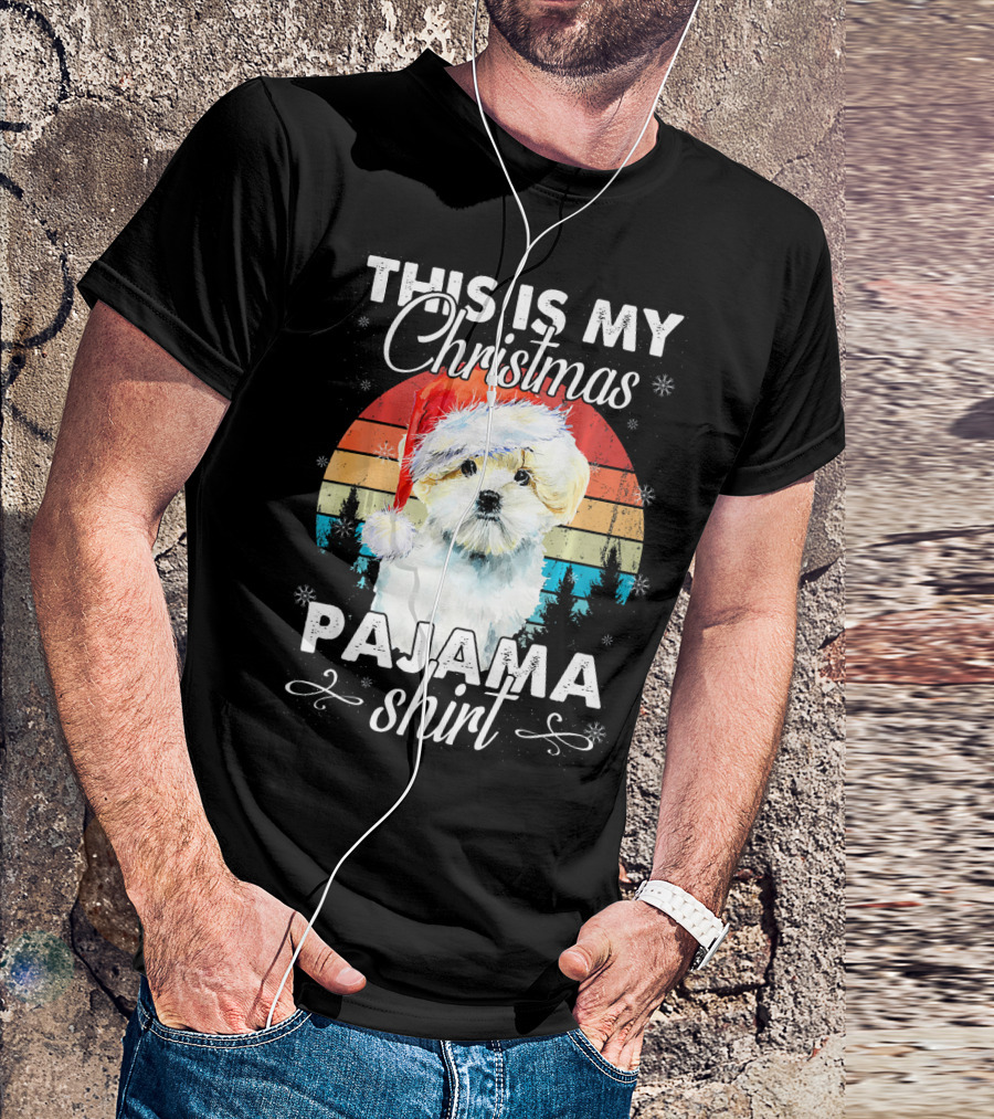 This Is My Christmas Pajama Maltese Dog T-Shirt