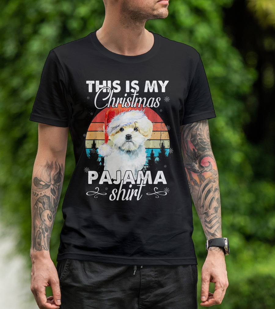 This Is My Christmas Pajama Maltese Dog T-Shirt
