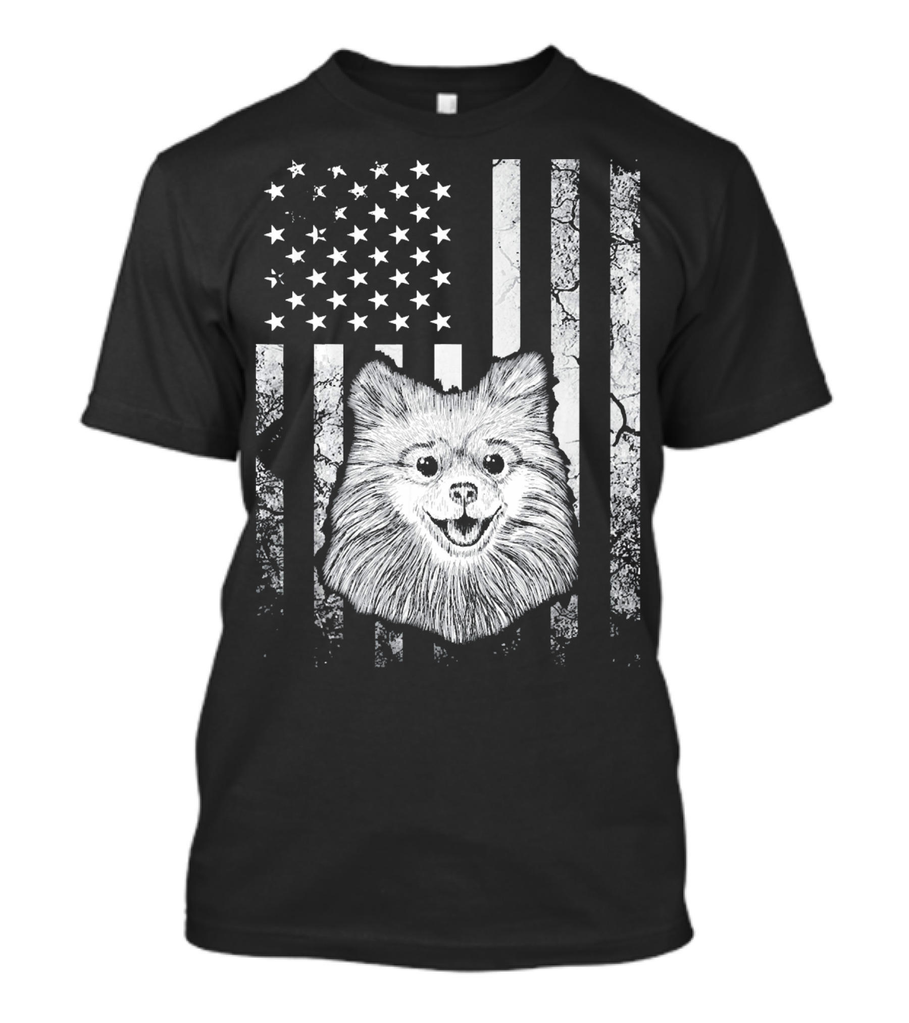 Pomeranian 4th Of July American Flag Dog USA T-Shirt