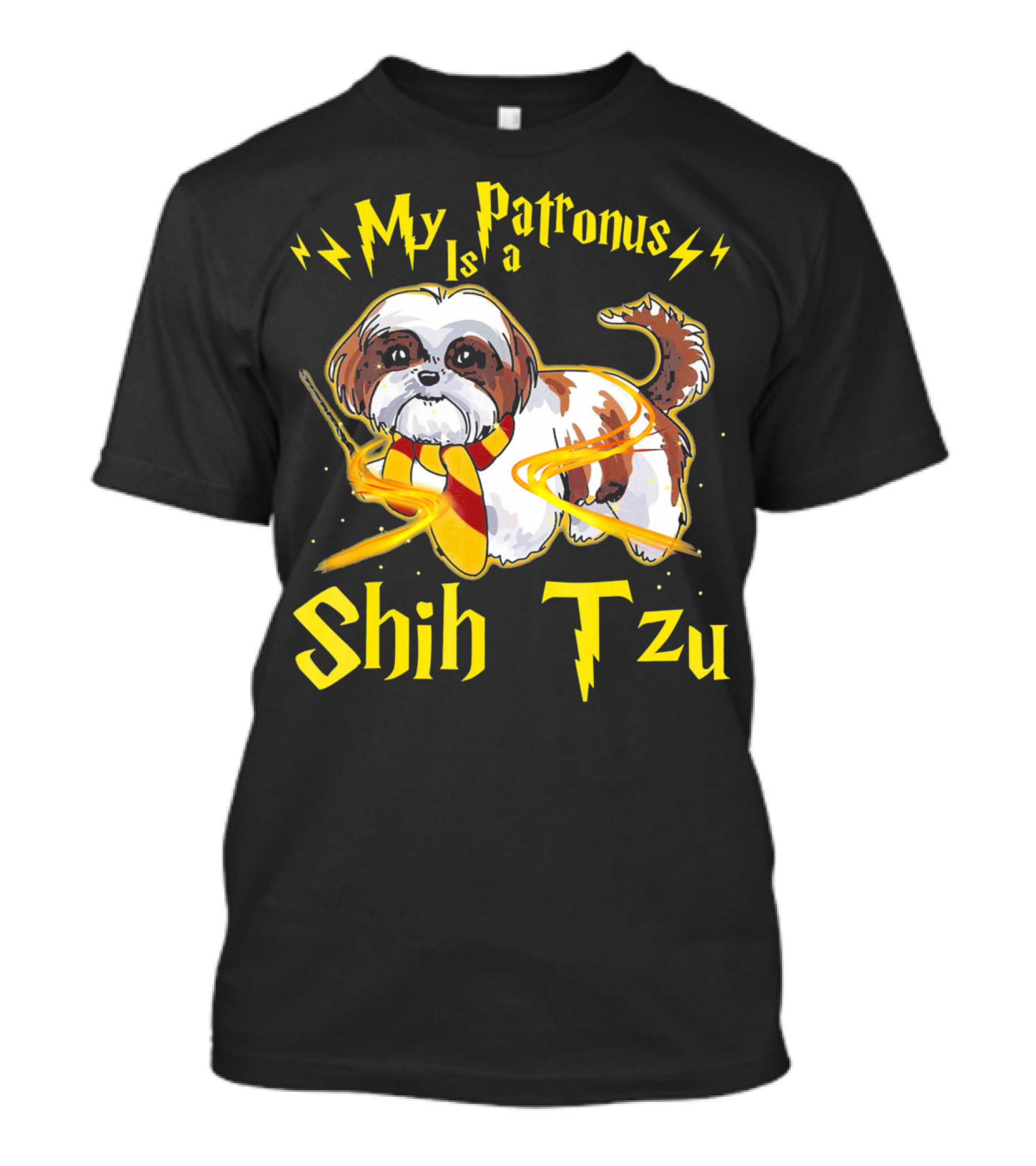 My Patronus Is A Shih Tzu With Magic Wand And Lightning Bolts T-Shirt