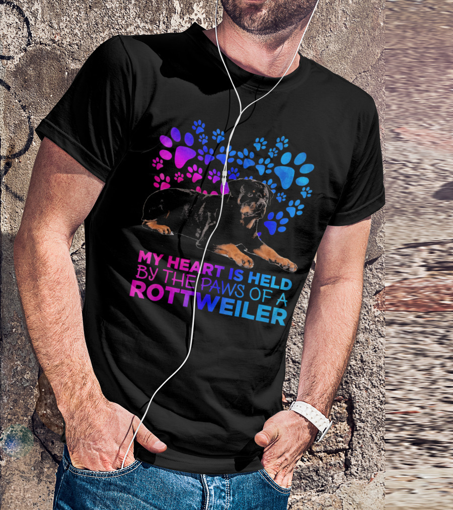 My Heart Is Held By The Paws Of A Rottweiler T-Shirt