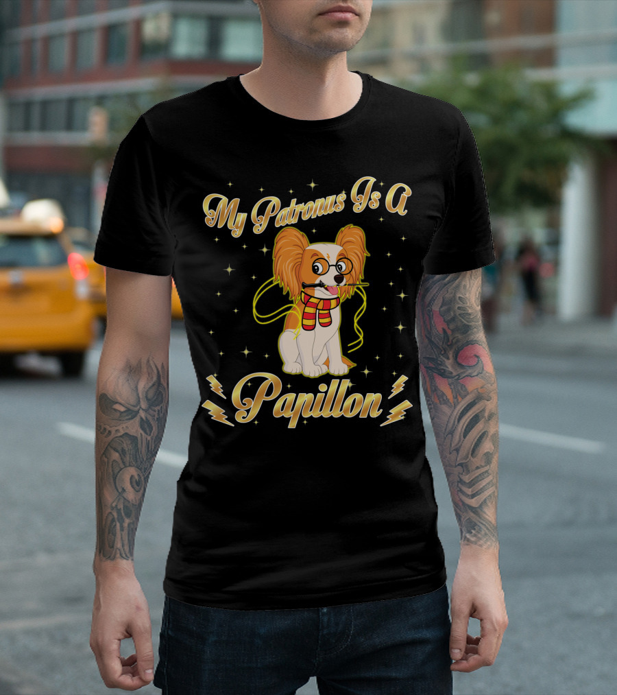 My Patronus Is A Papillon Dog Wizard Magic Pott T-Shirt