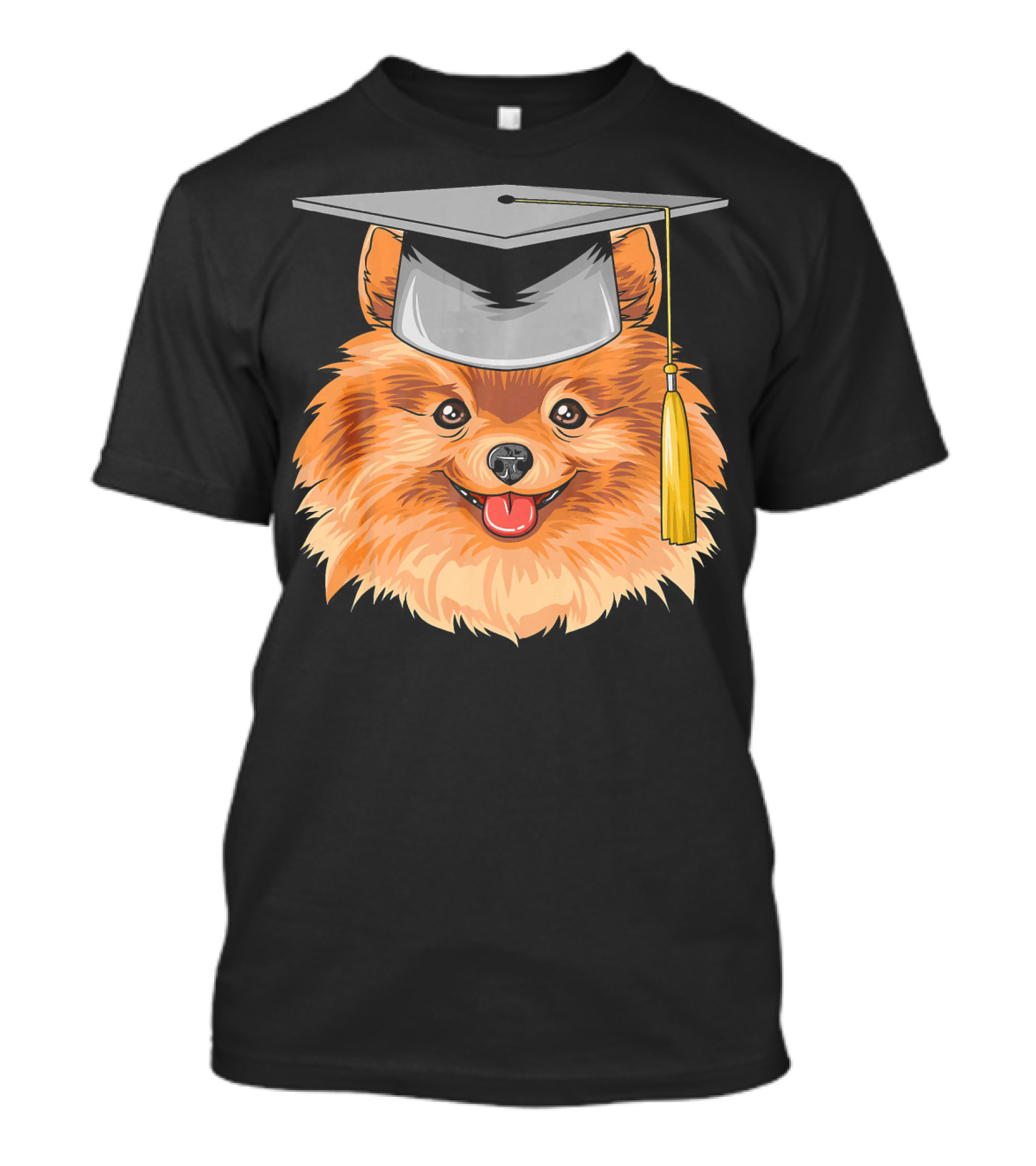 Pomeranian Graduation Hat Pomer Graduate Dog T-Shirt