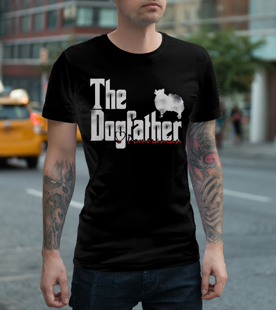 The Dogfather Pomeranian Mens T-Shirt