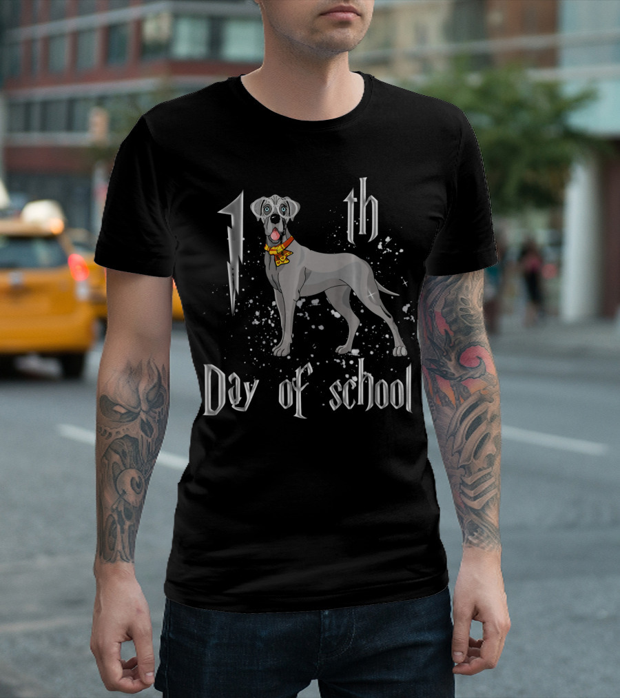 1th Day of School Great Dane Dog T-Shirt