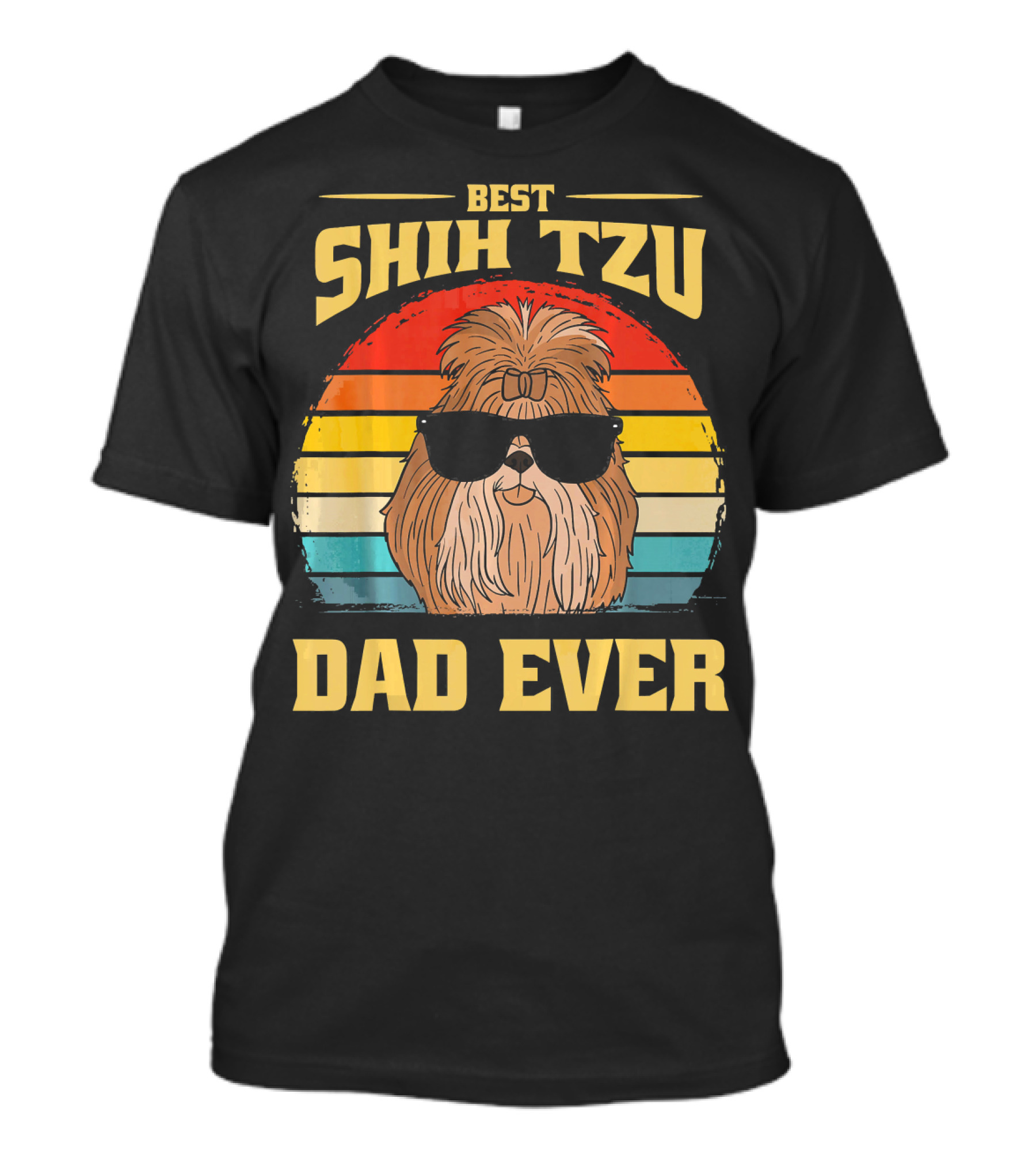 Best Shih Tzu Dad Ever Retro Sunglasses T-Shirt