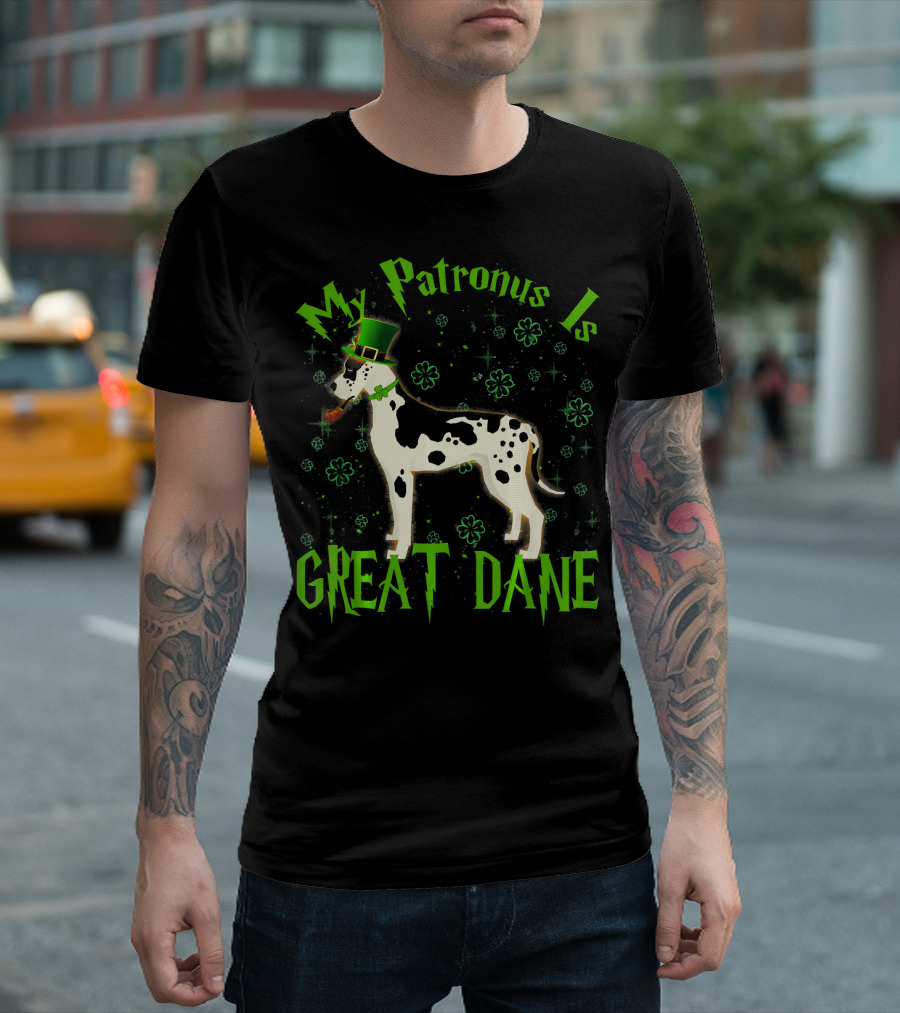 My Patronus Is Great Dane St Patricks Day Dog T-Shirt