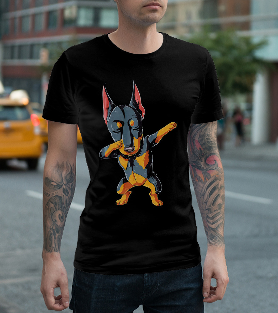 Dabbing Doberman Pinscher Cartoon Pose T-Shirt