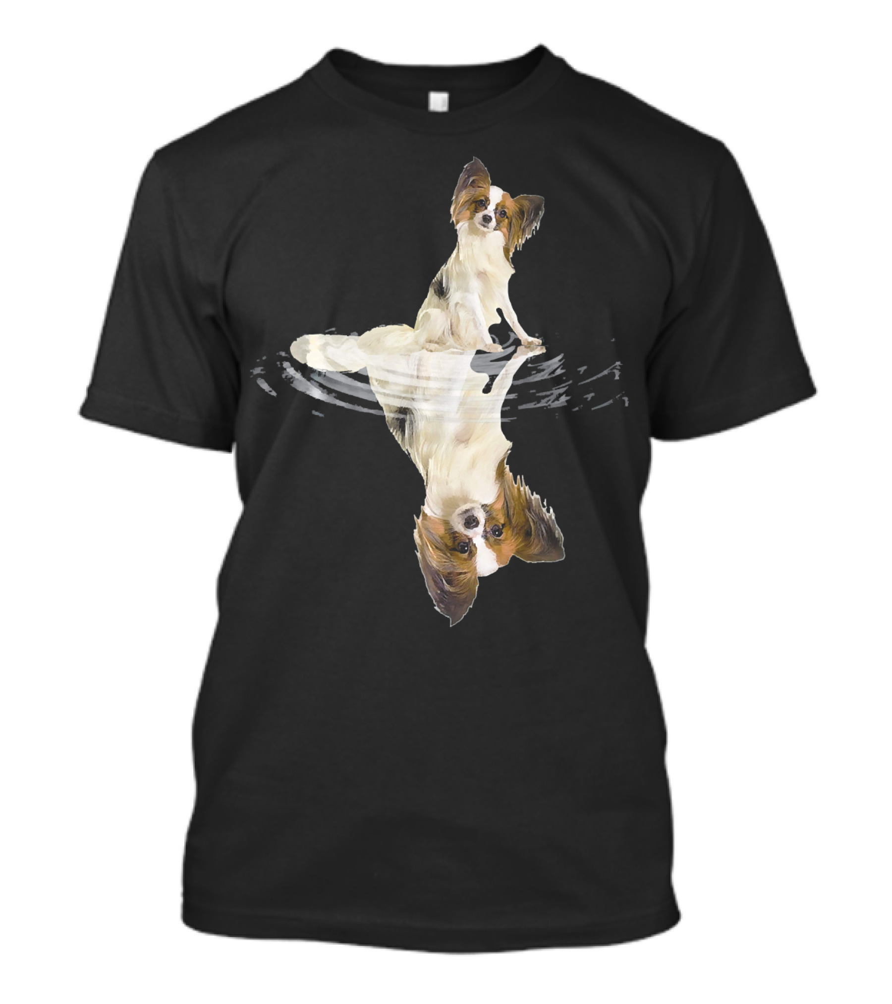 Papillon Reflection Father Dog Humor T-Shirt