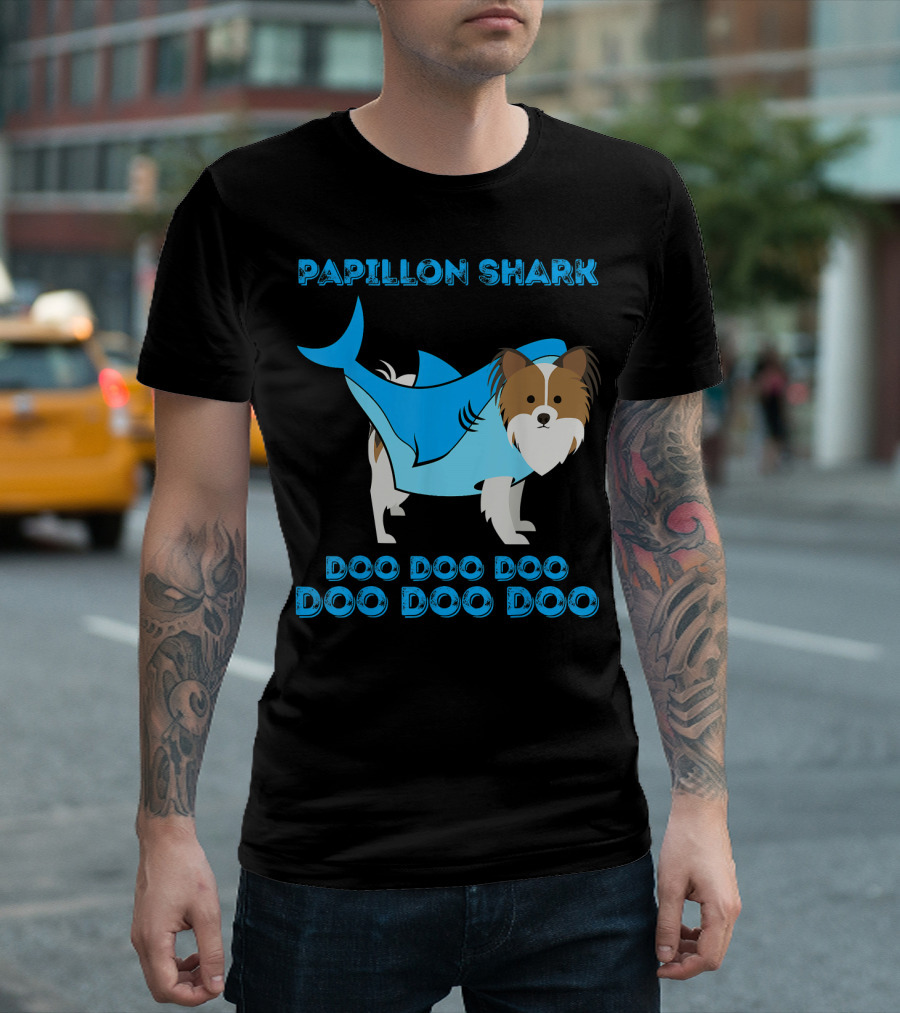 PAPILLON SHARK Doo Doo Doo Doo Doo Doo T-Shirt
