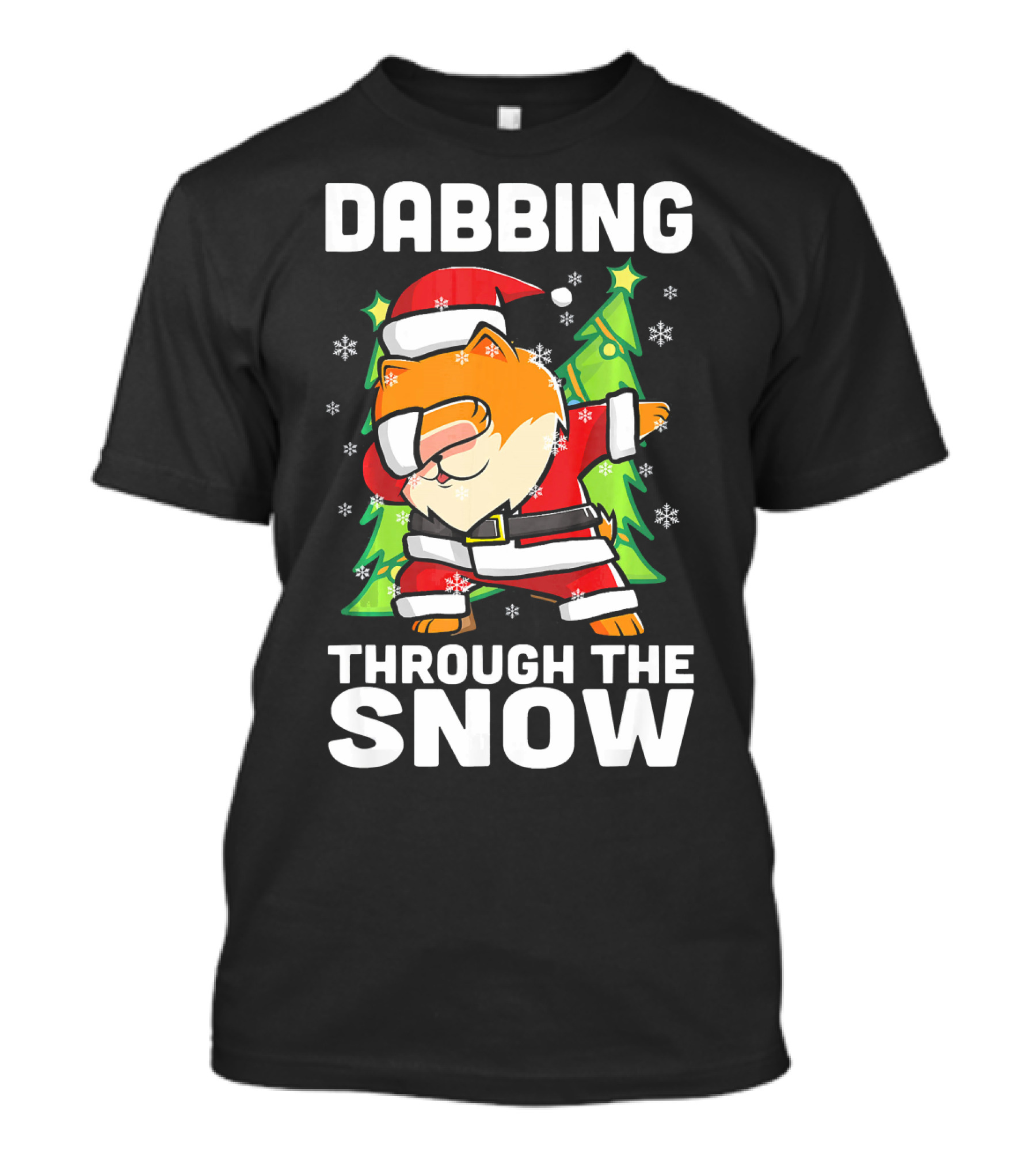 Dabbing Through The Snow Pomeranian Santa Dance T-Shirt